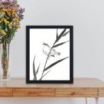 the beauty of a Reed-Bunting and Reed in this vintage art print by Numata Kashu.,placed on the wall