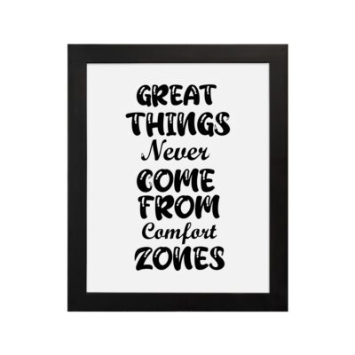 Infidu motivational quotes wall art featuring Don’t Wait For Opportunity, Create It on a white background and black frame displayed on the wall. Perfect for inspiring your workspace