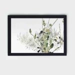 Enhance your decor with this stunning vintage art print of wild dandelions by Watanabe Seitei,framed and placed on the wall