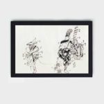 Experience the drama of Noh theater with this Kogyo Tsukioka "Utsubozaru" art print,hung on the wall