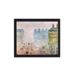 Experience the beauty of Paris with our "Place du Theatre Francais",mounted on the wall with black frame