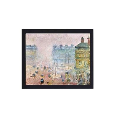 Experience the beauty of Paris with our "Place du Theatre Francais",mounted on the wall with black frame