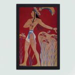 Unveil the mystery of the Minoan Priest-King with this vintage art print,placed on the wall