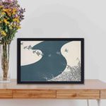 Discover the beauty of birds through this Kamisaka Sekka vintage art print,kept on a table