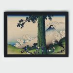 this stunning vintage art print of Mishima Pass by Katsushika Hokusai,placed on the wall