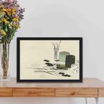 beauty in everyday objects with this Kamisaka Sekka art supplies print,kept on a table