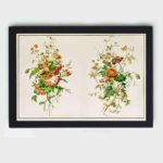 Beauty of 19th-century paper hangings with this vintage art print by Sir Matthew Digby Wyatt,framed and placed on the wall