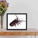 the intricate beauty of a Crayfish in this vintage art print by Kono Bairei,placed on the table