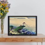 Discover the tranquil beauty of rural Japan in "Koshu Kajikazawa" by Katsushika Hokusai,placed on the wall