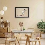 Experience the beauty in everyday life with this Kamisaka Sekka "Raking" art print,mounted on the wall