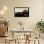 Enhance your decor with this stunning vintage art print of Mount Fuji by Katsushika Hokusai,hung on the wall