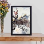 Witness the turning point of the Russo-Japanese War with this Ohara Koson art print,kept on a table