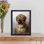 This piece is a must-have for dog lovers and art enthusiasts,displayed on a table