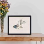 the beauty of a European herring gull in this vintage art print by Kono Bairei,placed on the table