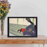 Discover the tranquility of Japanese waters with this Kamisaka Sekka "Boat" vintage art print,placed on the wall