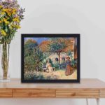 Experience the beauty of Brittany with Renoir's "In Brittany" art print,kept on a table