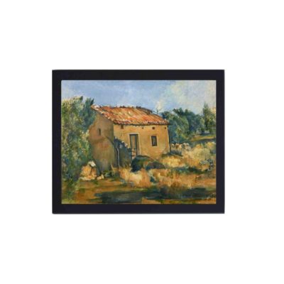 This vintage art print of Paul Cézanne's "Abandoned House near Aix-en-Provence",hung on the wall