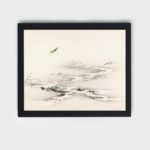 Experience the tranquility of nature with this vintage landscape art print by Kono Bairei. mounted on the wall