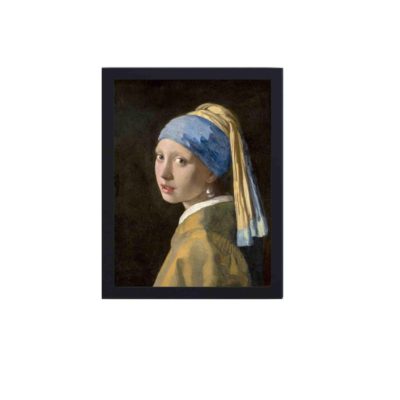 Own a piece of art history with our "Girl with a Pearl Earring" print,framed and placed on the wall