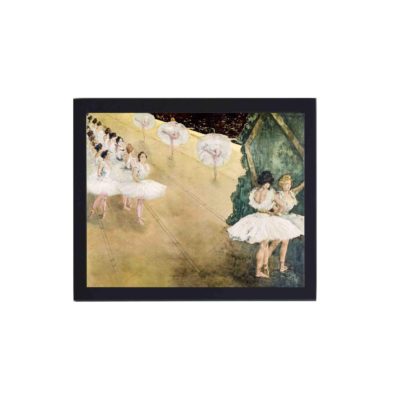 Elevate your home decor with this graceful ballet dancers print by Alexandre Lunois. displayed on the wall