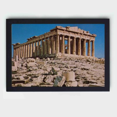 Discover the majesty of the Parthenon with this vintage art print,framed and placed on the wall