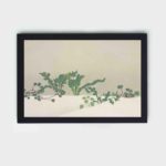 Discover the tranquil beauty of nature with this Kamisaka Sekka green plants art print,mounted on the wall