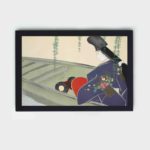 Discover the tranquility of Japanese waters with this Kamisaka Sekka "Boat" vintage art print,displayed on the wall