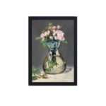 Elevate your home decor with Edouard Manet's "Moss Roses in a Vase." mounted on the wall