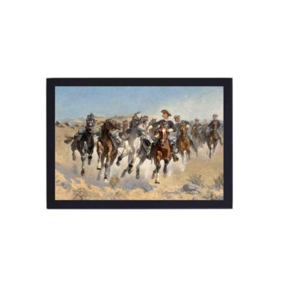 Bring the Wild West into your home with Frederic Remington's "Dismounted Troopers."framed and placed on the wall