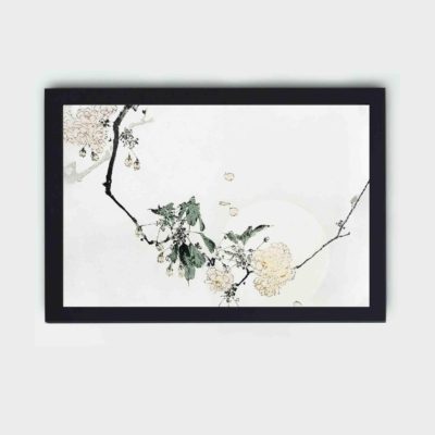 Cherry Blossom (1893-1896) by Watanabe Seitei,framed and placed on the wall