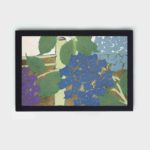 Experience the beauty of hydrangeas with this Kamisaka Sekka art print,placed on the wall