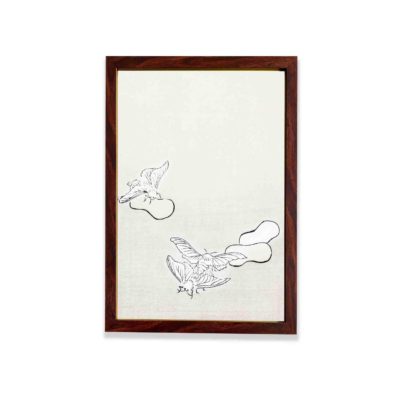 beauty of nature with this stunning vintage art print of a moth by Morimoto Toko,placed on the wall