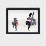 Japanese culture and artistry into your home with this captivating print,mounted on the wall