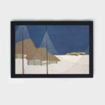 tranquility of a Japanese fishing village with this Kamisaka Sekka art print,mounted on the wall