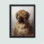 This piece is a must-have for dog lovers and art enthusiasts,displayed on the wall with black frame