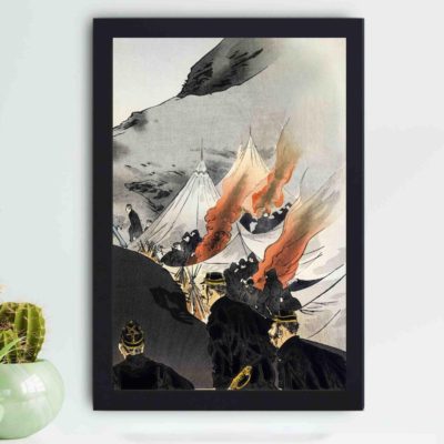 Experience the spiritual side of war with this Ogata Gekko art print,displayed on the wall