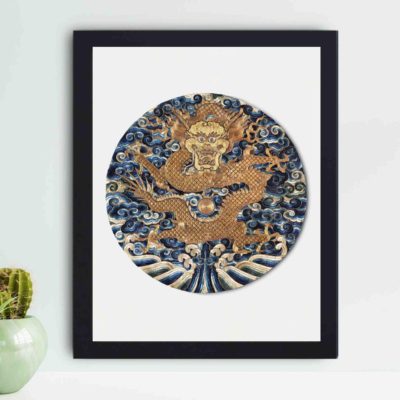 Experience the grandeur of the Ming Dynasty with this Chinese Imperial Prince badge art print,hung on the wall