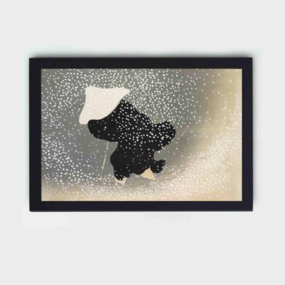 this stunning vintage art print of snow from Momoyogusa,hung on the wall