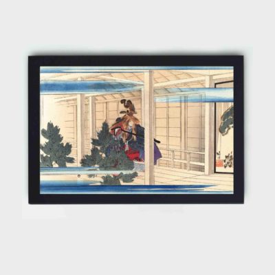 drama of Noh theater with this Kogyo Tsukioka "Genjo" art print,mounted on the wall