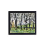 Elevate your space with this vintage Cézanne "Chestnut Trees" print,mounted on the wall