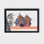 drama of Noh theater with this Kogyo Tsukioka "Ikkaku sennin" art print,placed on the wall