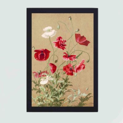 The beauty of a summer field into your home with this vibrant poppy print,mounted on the wall