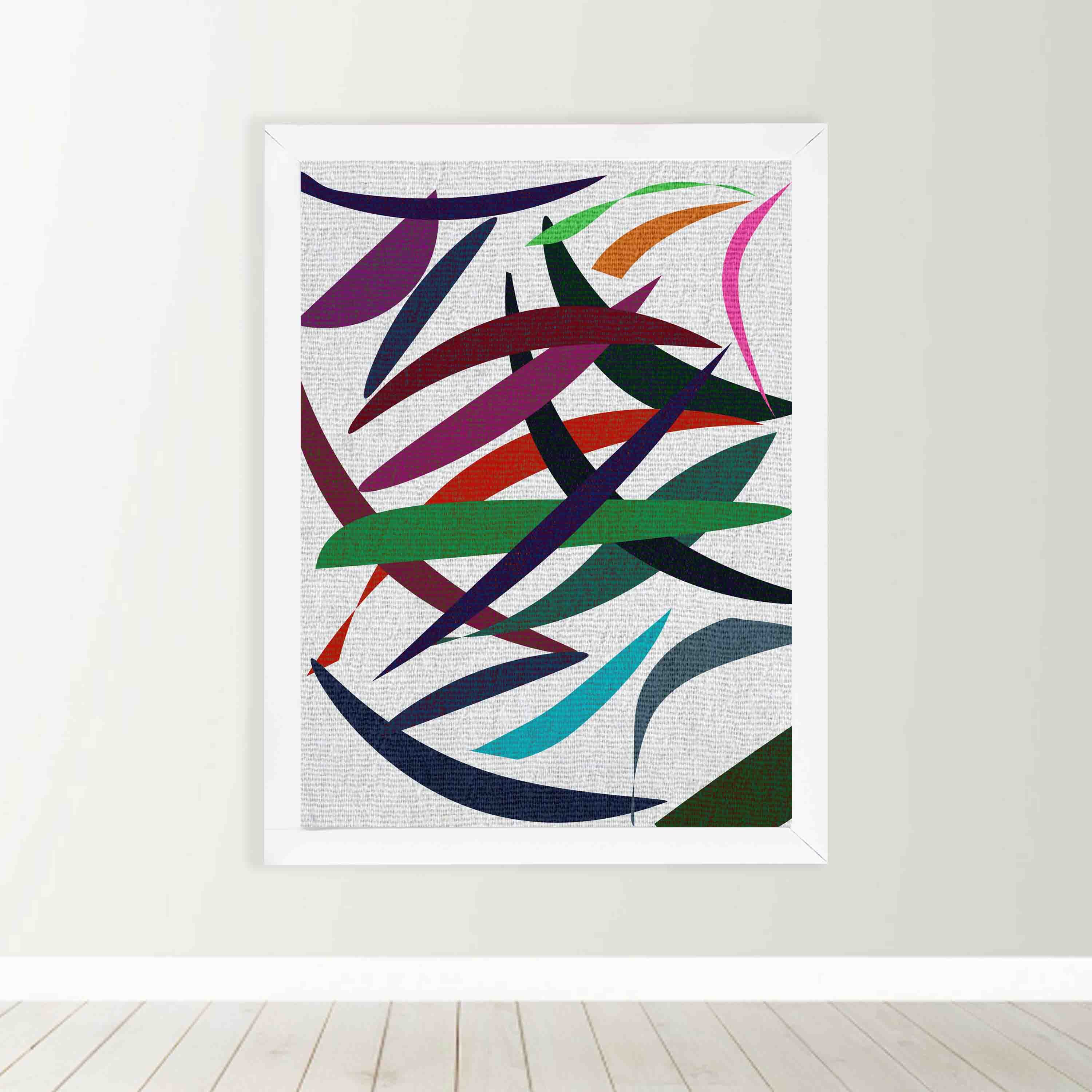 abstract wall hang on the wall with white background