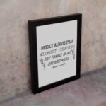 Infidu wall art featuring the text Rejoice Always Pray Without Ceasing. Give Thanks in All Circumstances with floral accents. displayed on the wall in a black frame