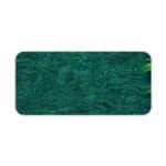 Blue-green swirled abstract design with fluid, wavy lines resembling water or marble. Desk Pad kept on a plain white background