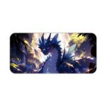 Our talented digital artists designed a desk pad with a colorful forest scene featuring an anime dragon-like creature. Desk Pad kept on a plain white background