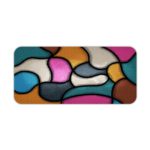 Infidu Artistic Desk Mat with organic, curving multicolored shapes in pink, light blue, yellow, gray, and white. Desk Pad kept on a plain white background