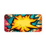 Infidu Color Wave Boom Animated Desk Pad with a bright sun, bold colors, and a dramatic comic-style design. Desk Pad kept on a plain white background