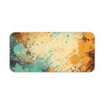 Infidu Color Splash Animated Desk Pad featuring a bubble-like pattern with blue and yellow colors on an abstract, marbled background. Desk Pad kept on a plain white background