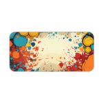 Infidu Color Splash Animated Desk Pad featuring a bubble-like pattern with red, blue, and orange colors on an abstract, marbled background. Desk Pad kept on a plain white background